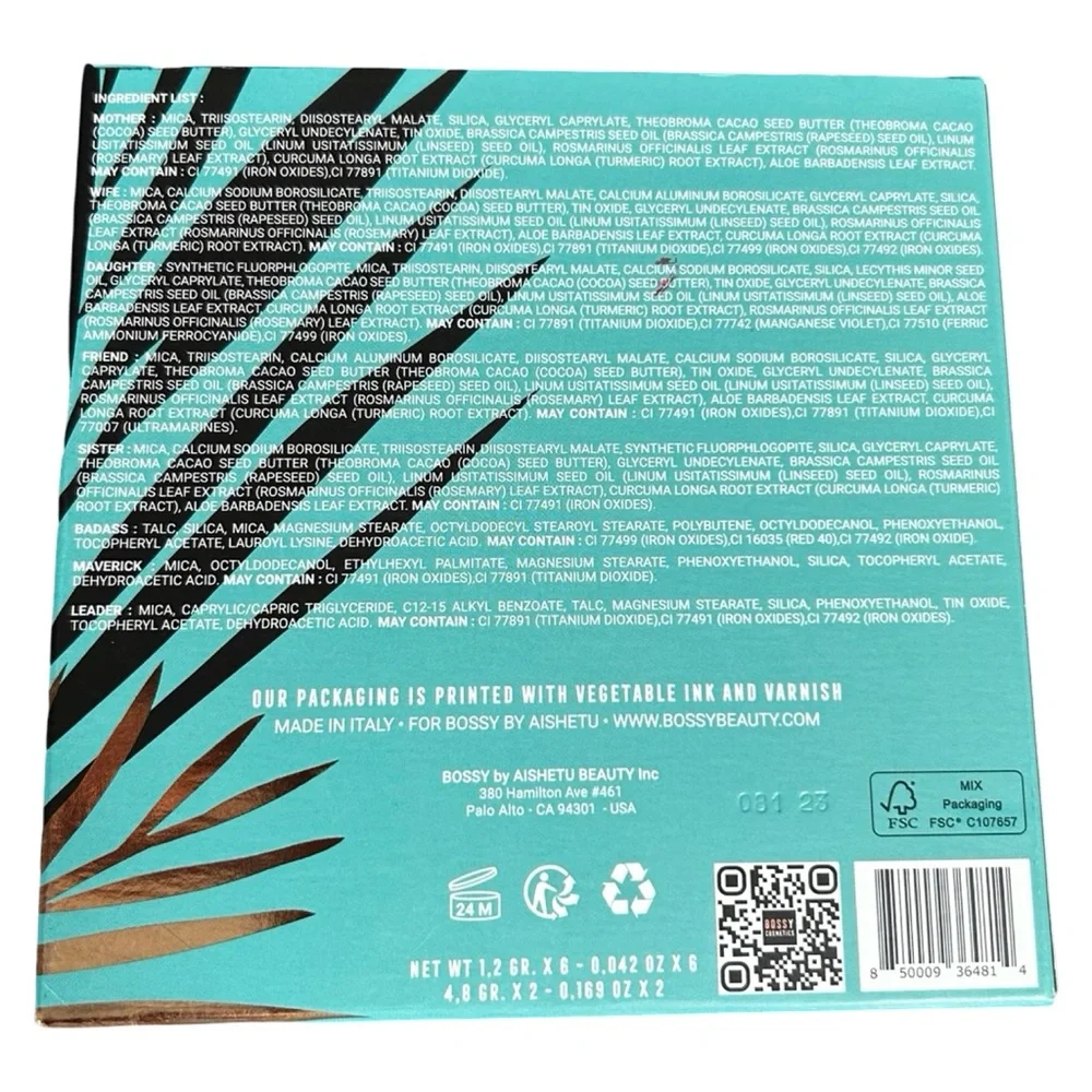 BOSSY COSMETICS Beauty Meets Drive Makeup Palette